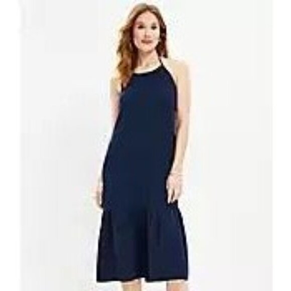 🧡 3 for $20 LOFT Navy Blue Midi Dress - Picture 10 of 11